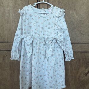 Floral Kids Dress with Bows
